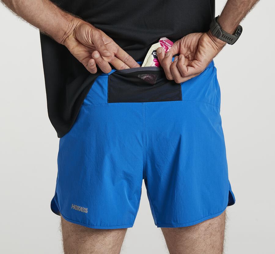 Hoka One One Performance Shorts Herr - Blå - ZHIRW-1402